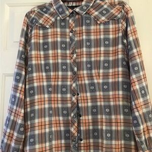 Plaid Button-Up Shirt